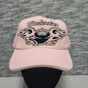 Pink Budweiser Snapback Hat